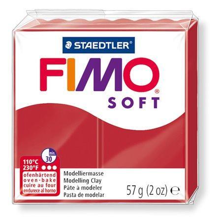 FIMO® soft 8020 57g, vánoční červená