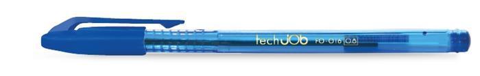 Kuličkové pero "TechJob", modrá, 0,4mm, s uzávěrem, FLEXOFFICE
