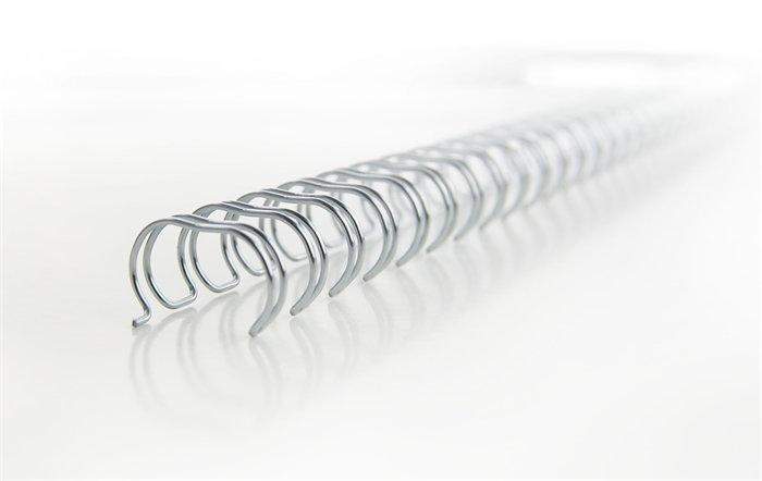 Hřbet "WireBind", stříbrná, kovový, 3:1, 8 mm, 70 listů, GBC