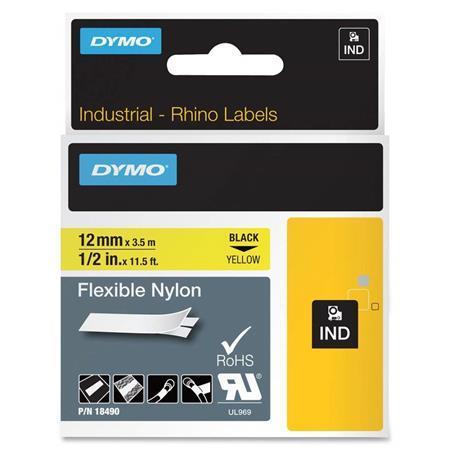 Páska, nylon, 12 mm x 3,5 m, DYMO "D1, žlutá-černá
