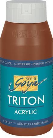 Akrylová barva "TRITON SOLO GOYA", oxid tm.hnědá, 750 ml, KREUL