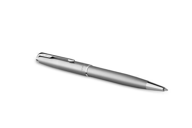 Kuličkové pero "Royal Sonnet Essential", černá, 0,7 mm, stříbrný klip, tělo nerez, PARKER 2146876