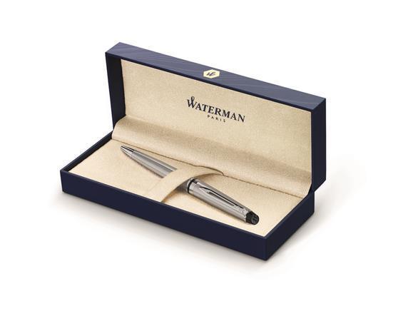Kuličkové pero "Expert III", modrá, 0,7 mm, kovové tělo, stříbrný klip, WATERMAN 7010517001