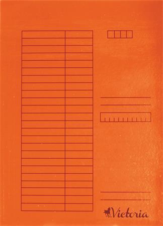 Desky s rychlovazačem, oranžové, karton, A4, VICTORIA