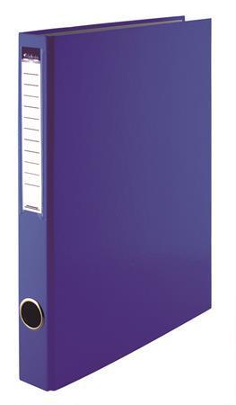 Pořadač čtyřkroužkový, modrý, 35 mm, A4, PP/karton, VICTORIA
