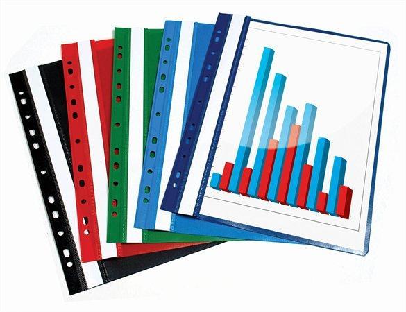 Desky s rychlovazačem, europerforace, tmavě modré, PP, A4, VICTORIA