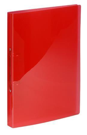 Desky kroužkové "PropyGlass", červená, 2 kroužky, 20 mm, A4, PP, VIQUEL 020275-08