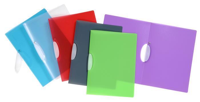 Desky s klipem "Propyglass V-Clip", mix barev, PP, A4, VIQUEL