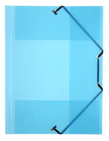 Desky s gumičkou "PropyGlass", transparentní, modrá, PP, 15 mm, A4, VIQUEL 113372-08