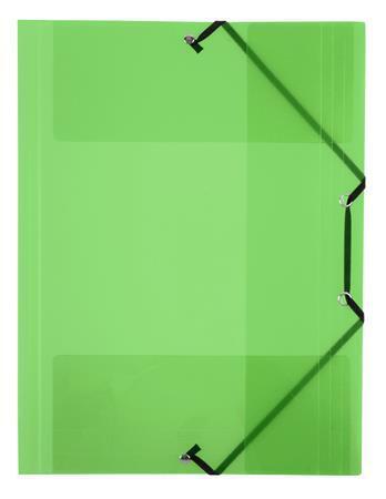 Desky s gumičkou "PropyGlass", transparentní, zelená, PP, 15 mm, A4, VIQUEL 113373-08
