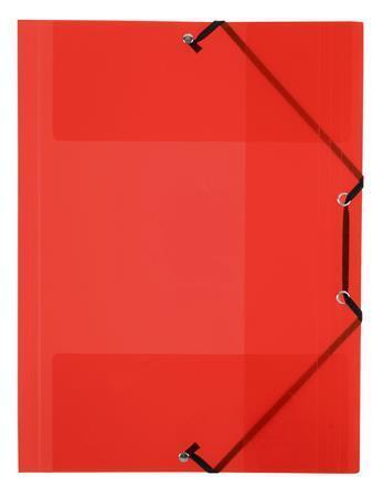 Desky s gumičkou "PropyGlass", transparentní, červená, PP, 15 mm, A4, VIQUEL 113375-08
