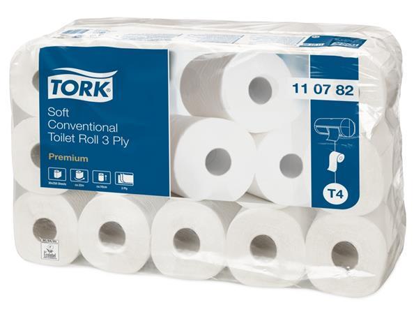 Toaletní papír "Soft", 3-vrstvý, T4 systém, 30 m, TORK