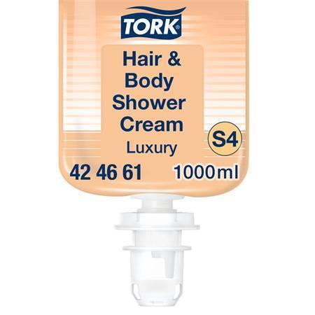 424661 Tekuté mýdlo "Luxury", bez parfemace, vlasy a tělo, 1 l, systém S4, TORK