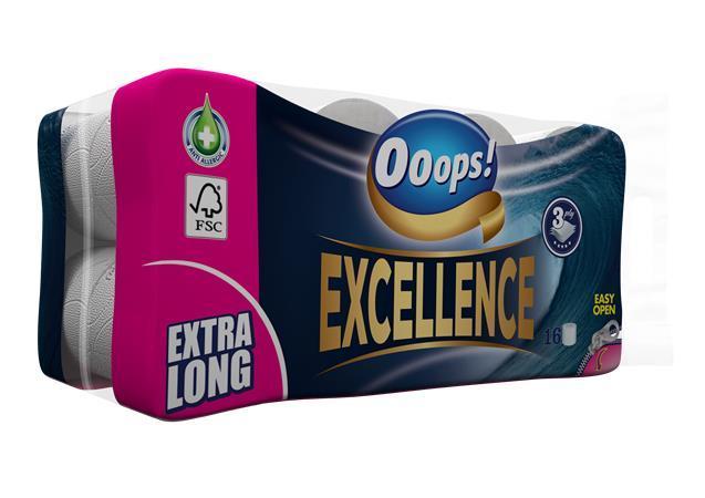 Toaletní papír "Ooops! Excellence" , 3vrstvý, 16 rolí