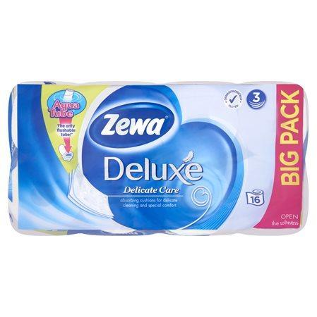 Toaletní papír "Deluxe",  bílá, 3vrstvý, 16 rolí, ZEWA 3214-93