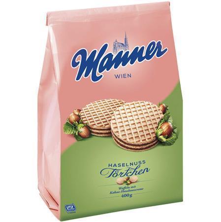 Oplatky "Manner Törtchen", kakaové-oříškové, 400g