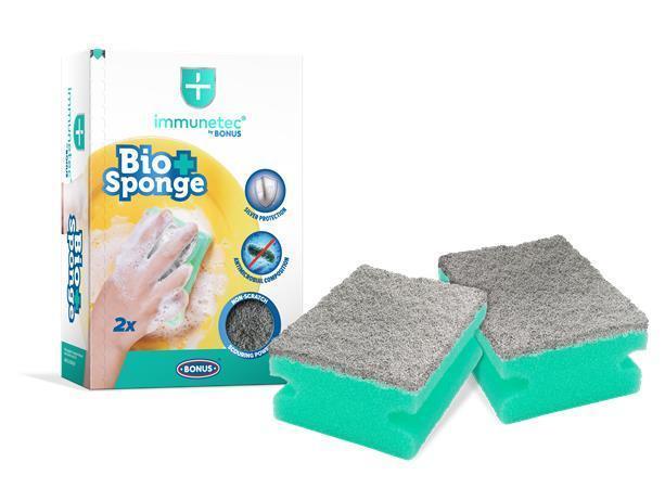 Houba na mytí nádobí "Bio Sponge Immunetec", 2 ks, BONUS B693