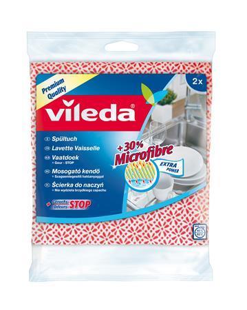 Hadřík na mytí nádobí, 30% mikrovláken, 2 ks, VILEDA