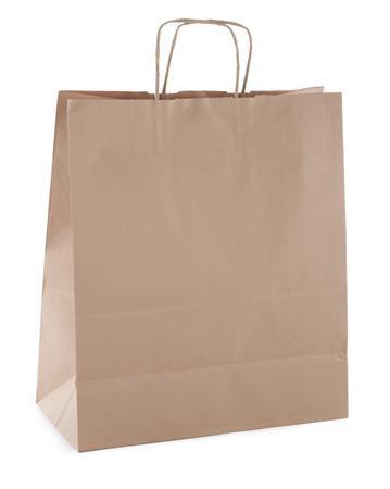 Dárková taška, hnědá, 24x11x31 cm, APLI