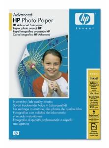 Fotografický papír, do inkoustové tiskárny, lesklý, 10x15 cm, 250g, HP