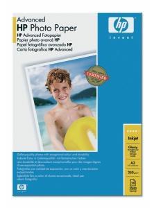Fotografický papír, do inkoustové tiskárny, lesklý, A3, 250g, HP
