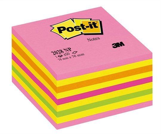 Samolepicí bloček "Lollipop pink", mix barev, 76 x 76 mm, 450 listů, 3M POSTIT 7100200378