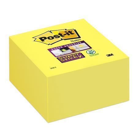 Samolepicí bloček "Super Sticky", ultra žlutá, 76 x 76 mm, 350 listů, 3M POSTIT 7100265573
