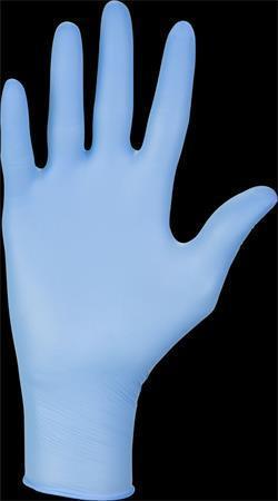 Ochranné rukavice, modrá, jednorázové, nitrilové, vel. M, 100 ks, nepudrované