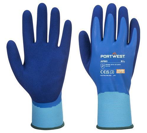 Ochranné rukavice "Liquid Pro", modrá, latexové, vel. M, AP80B4RM