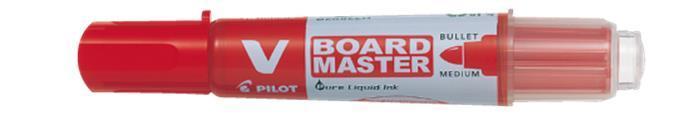 Popisovač na bílou tabuli "V-Board Master", červená, 2,3mm,, kuželový hrot, PILOT