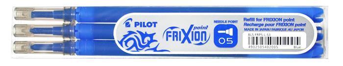 Náplň do rolleru "Frixion Point", modrá, 0,25mm, vymazatelná, 3ks, PILOT