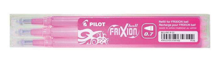 Náplň do rolleru "Frixion", růžová, 0,35mm, vymazatelná, 3ks, PILOT