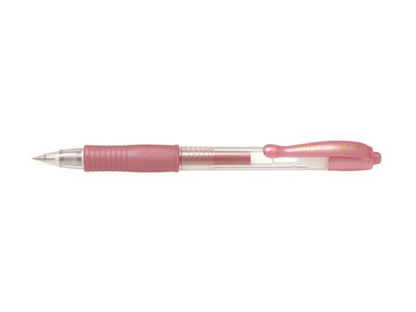 Gelové pero "G-2 Metallic", růžová, 0,32 mm, stiskací mechanismus, PILOT