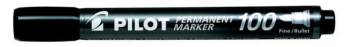 Permanentní popisovač "Permanent Marker 100", černá, 1 mm, kuželový hrot, PILOT