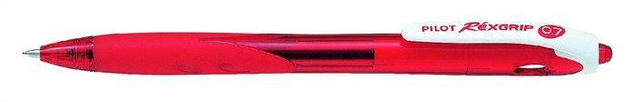 Kuličkové pero "Rexgrip", červené tělo, 0,27mm, červená, PILOT