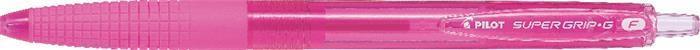 Kuličkové pero "Super Grip G", růžová, 0,22 mm, stiskací mechanismus, PILOT