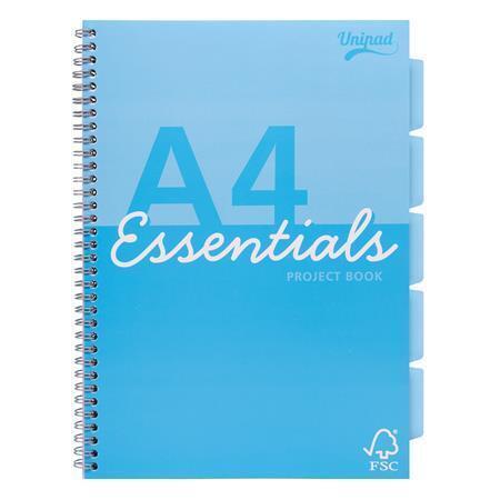 Spirálový sešit "Unipad Essentials Project Book", mix vzorů, A4, linkovaný, 100 listů, PUKKA PAD ESS
