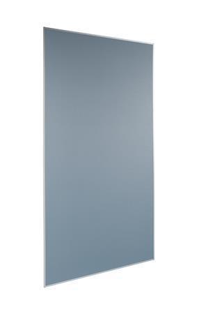 Textilní tabule "Meet up", šedá, 180 x 90 x 1,7 cm, hliníkový rám, oboustranná, SIGEL MU010