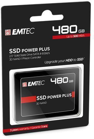 SSD (vnitřní paměť) "X150", 480GB, SATA 3, 500/520 MB/s, EMTEC ECSSD480GX150