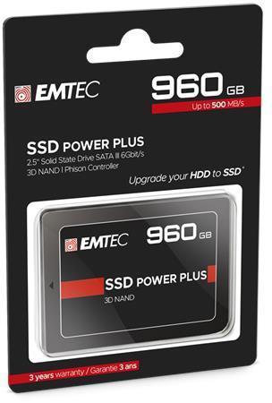 SSD (vnitřní paměť) "X150", 960GB, SATA 3, 500/520 MB/s, EMTEC ECSSD960GX150