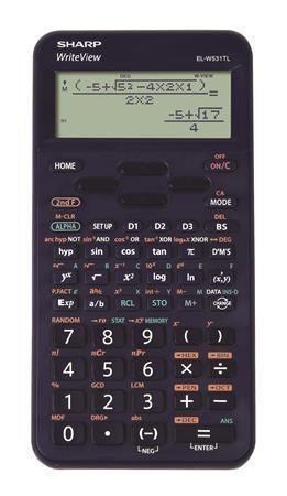 Kalkulačka "EL-W531TL", modrá, vědecká, 420 funkcí, SHARP
