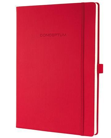 Záznamní kniha "Conceptum", červená, A4, linkovaný, 194 stran, SIGEL