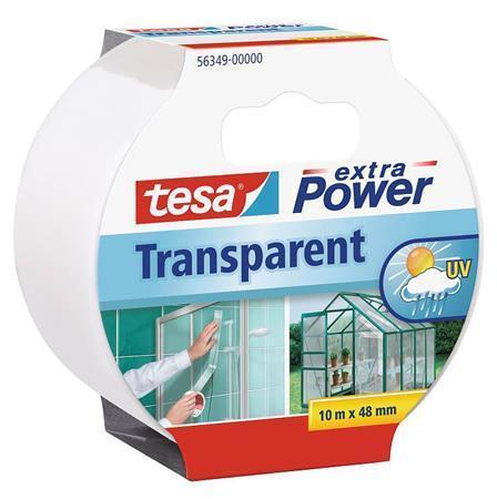 Lepicí páska "Extra Power 56349", transparentní, zpevněná textilem, 50 mm x 10 m, TESA