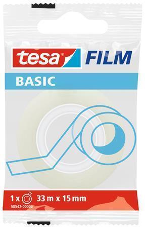 Lepicí páska "Basic 58542", průhledná, 15 mm x 33 m, TESA