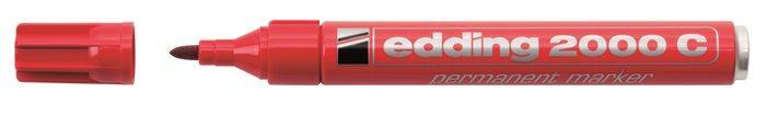 Permanentní popisovač "2000", červená, 1,5-3mm, kuželový hrot, EDDING
