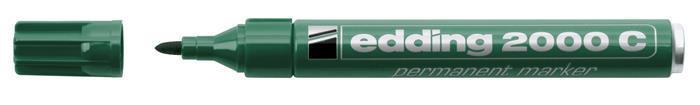 Permanentní popisovač "2000", zelená, 1,5-3mm, kuželový hrot, EDDING