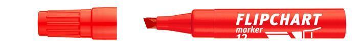 Popisovač na flipchart "Artip 12", červená, 1-4mm, klínový hrot, ICO