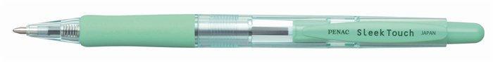 Kuličkové pero "SleekTouch", pastelová zelená, 0,7mm, stiskací mechanismus, PENAC