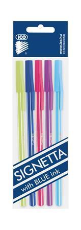 Kuličkové pero "Signetta Mix", mix barev, 0,7mm, s uzávěrem, modrý inkoust, ICO