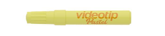 Zvýrazňovač "Videotip", pastelová žlutá, 1-4 mm, ICO